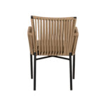 Πολυθρόνα Κήπου  BLUENILE Μπεζ/Μαύρο Αλουμίνιο/Rattan 56x60x83cm