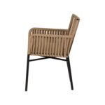 Πολυθρόνα Κήπου  BLUENILE Μπεζ/Μαύρο Αλουμίνιο/Rattan 56x60x83cm