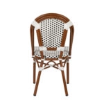 Καρέκλα Κήπου ArteLibre MUTARAZI Λευκό/Μαύρο Αλουμίνιο/Rattan 50x57x85cm
