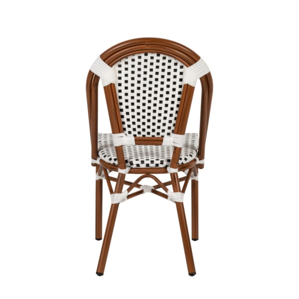 Καρέκλα Κήπου ArteLibre MUTARAZI Λευκό/Μαύρο Αλουμίνιο/Rattan 50x57x85cm