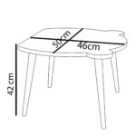 Τραπεζάκι Παιδικό  AMAHLE Με Κάθισμα Μπλε MDF/Ξύλο 46x50x42cm