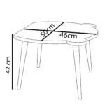 Τραπεζάκι Παιδικό  AMAHLE Με Κάθισμα Λευκό MDF/Ξύλο 46x50x42cm