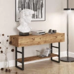 Κονσόλα Vien  oak-μαύρο 139x43x75,5εκ