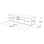 Έπιπλο τηλεόρασης Soren  sonoma-ανθρακί 180x.44.5x44.6εκ