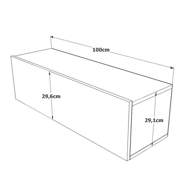 Έπιπλο τηλεόρασης επιτοίχιο Serit  sonoma 100x31.6x29.6εκ