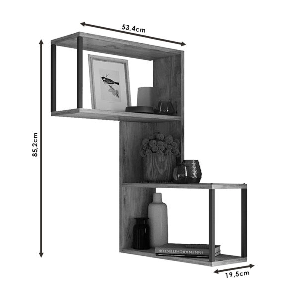 Ραφιέρα τοίχου Horatio  sonoma 53.4x19.5x85.2εκ