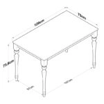 Τραπέζι Rosette  καρυδί-ανθρακί 120x70x73.8εκ