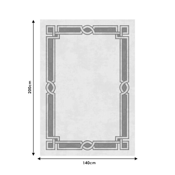 Χαλί PWC-0019  εκρού-καφέ 140x200εκ