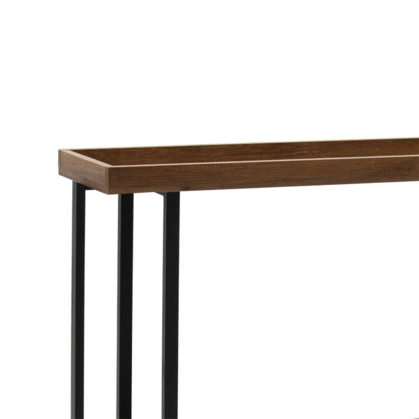 Κονσόλα Nolan  καρυδί-μαύρο 140x30x85εκ