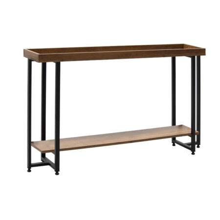Κονσόλα Nolan  καρυδί-μαύρο 140x30x85εκ