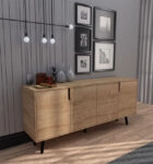 Μπουφές Sennan  μελαμίνης oak 180x45x80εκ