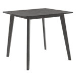 Tραπεζαρία Benson - Toto  σετ 5τμχ rustic grey - ύφασμα grey 80x80x75εκ