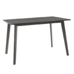 Tραπεζαρία Benson - Orlean  σετ 5τμχ rustic grey-ύφασμα γκρι 120x75x75εκ