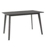 Tραπεζαρία Benson - Toto  σετ 5τμχ rustic grey - ύφασμα γκρι 120x75x75εκ