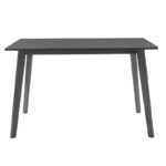 Tραπεζαρία Benson - Toto  σετ 5τμχ rustic grey - ύφασμα γκρι 120x75x75εκ