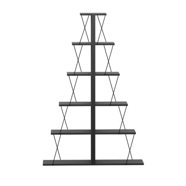 Βιβλιοθήκη mini Tars  ανθρακί-μαύρο 130x22x146εκ