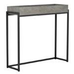 Κονσόλα Mentez  γκρι μαρμάρου-μαύρο 100x30x90εκ