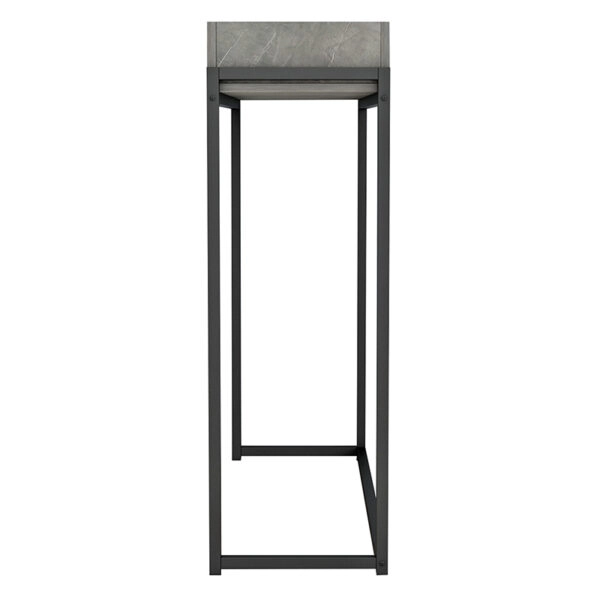 Κονσόλα Mentez  γκρι μαρμάρου-μαύρο 100x30x90εκ
