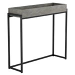 Κονσόλα Mentez  γκρι μαρμάρου-μαύρο 100x30x90εκ