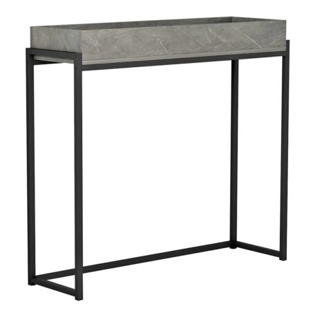 Κονσόλα Mentez  γκρι μαρμάρου-μαύρο 100x30x90εκ