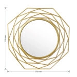 Καθρέπτης Round 2  χρυσό 71x2.5x71εκ