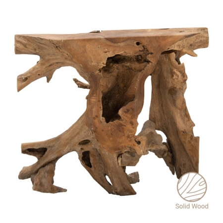 Κονσόλα Root  χειροποίητη teak ξύλο φυσικό 100x40x80εκ