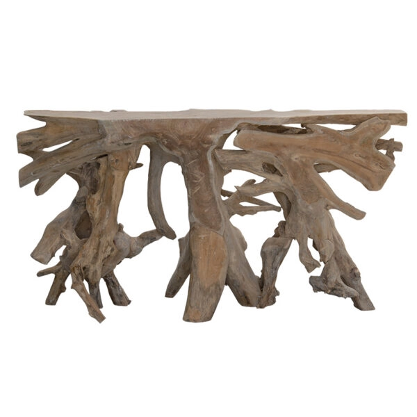 Κονσόλα Root  χειροποίητη teak ξύλο φυσικό 150x40x80εκ