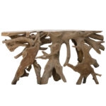 Κονσόλα Root  χειροποίητη teak ξύλο φυσικό 150x40x80εκ