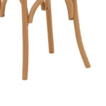 Καρέκλα Azhel  φυσικό ξύλο οξιάς-έδρα φυσικό rattan 41x50x89εκ