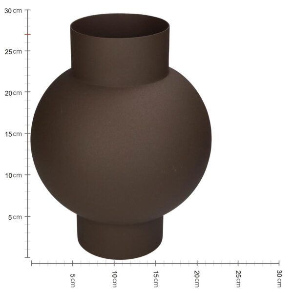 Βάζο  Καφέ Μέταλλο 20x20x27cm