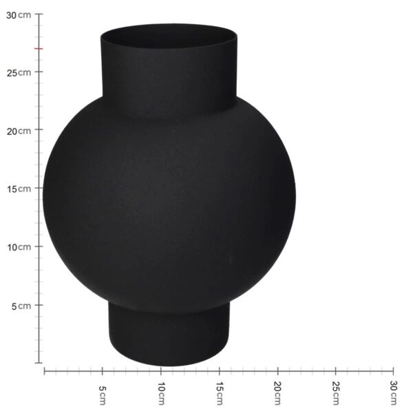 Βάζο  Μαύρο Μέταλλο 20x20x27cm