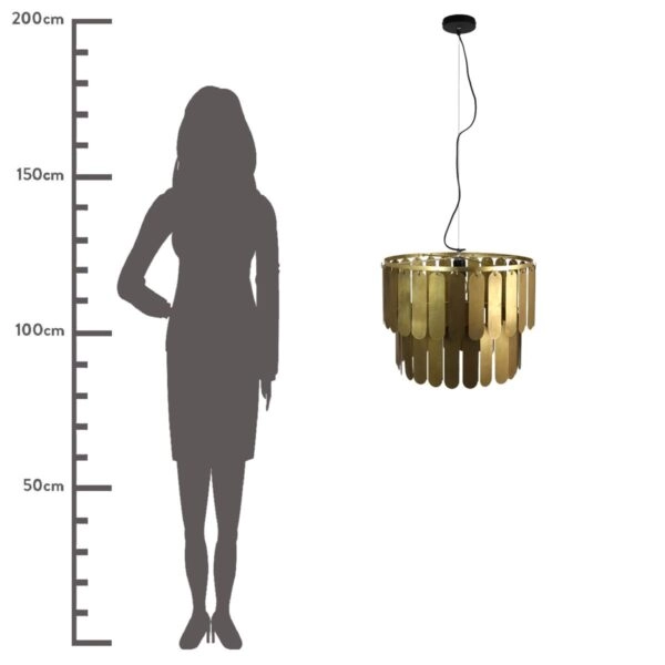 Φωτιστικό Κρεμαστό  Χρυσό Μέταλλο 54.5x54.5x40cm