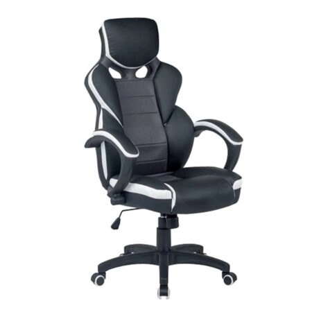 Καρέκλα Γραφείου ArteLibre Gaming ΚΛΕΟΝΙΚΗ Μαύρο/Λευκό 65x72x118-126cm