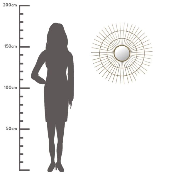Καθρέπτης  Χρυσό Μέταλλο 77x3x77cm