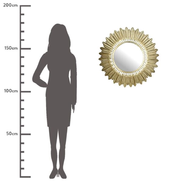 Καθρέπτης  Χρυσό Μέταλλο 70x4x70cm