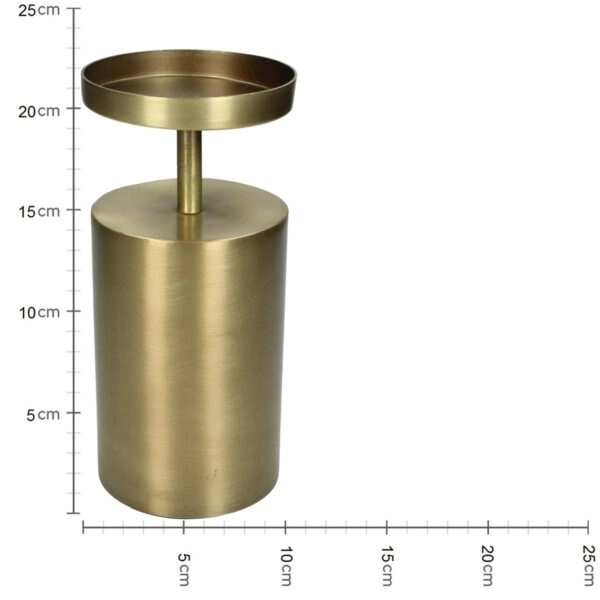 Κηροπήγιο  Χρυσό Μέταλλο 10.5x10.5x22.5cm