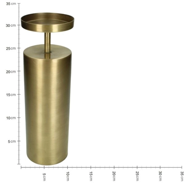 Κηροπήγιο  Χρυσό Μέταλλο 10.5x10.5x32.5cm