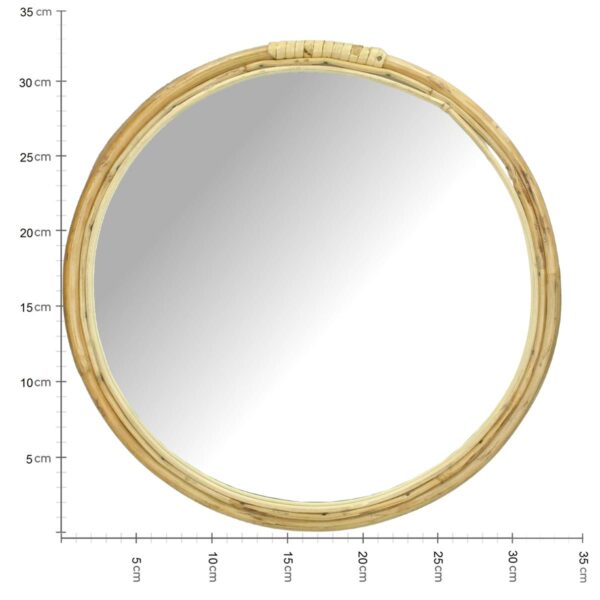 Καθρέπτης  Φυσικό Μπαμπού 33x1.5x33cm