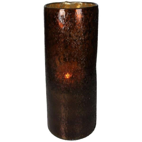 Κηροπήγιο  Amber Γυαλί 14x14x25cm