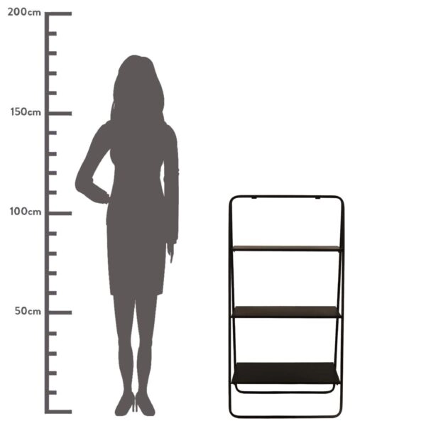 Ραφιέρα  Μαύρο Μέταλλο 57x37x110cm