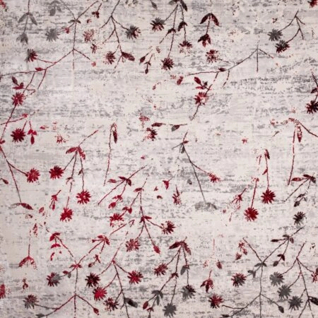 ΧΑΛΙ SHINY VELVET 5641/Light Grey Red - 160cm x 230cm