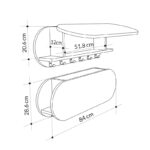 Κρεμάστρα τοίχου Kroma  λευκό μελαμίνης 84x15.5x28.5εκ