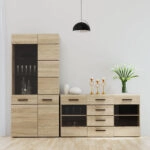 Μπουφές Solo 150x41x82cm Sonoma με Wenge και MDF Καμπυλωτό τελείωμα στις πόρτες