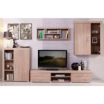 Έπιπλο TV Damis 200x45x39εκ Με MDF Διακόσμηση Sonoma