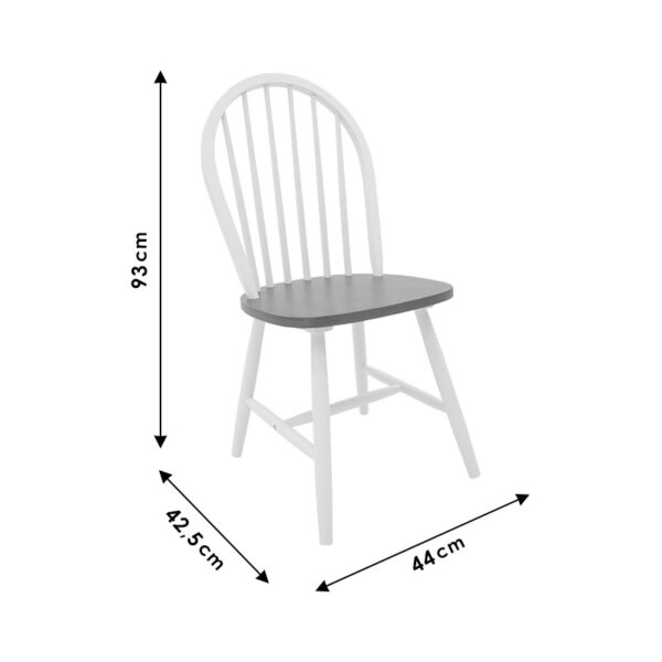 Τραπεζαρία Alice-Adalyn  σετ 5τμχ MDF καρυδί-λευκό 120x75x74εκ