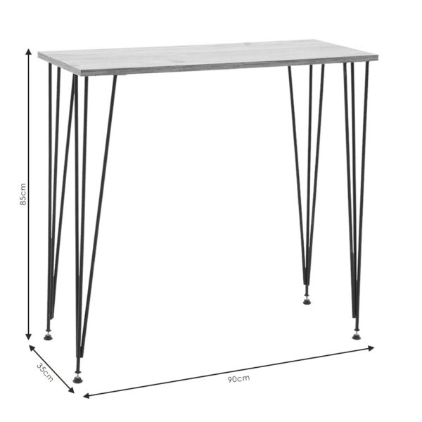Κονσόλα Bruce  μαύρο 90x35x85εκ