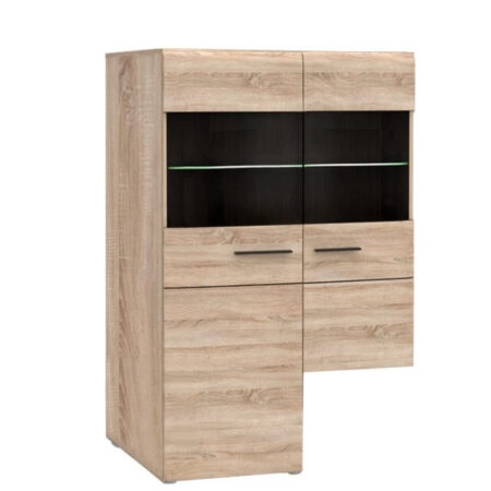 Κρεμαστή Βιτρίνα Δίφυλλη Solo αριστερή 2W 90x41x136 Sonoma Wenge