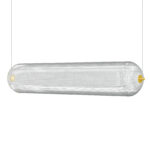 Φωτιστικό Κρεμαστό Ράγα Led 80W 4000K Χρυσό 80x15x120cm