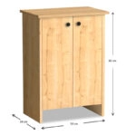 Παπουτσοθήκη μελαμίνης Sole  12 ζευγών χρώμα pine oak 58x38x82εκ.