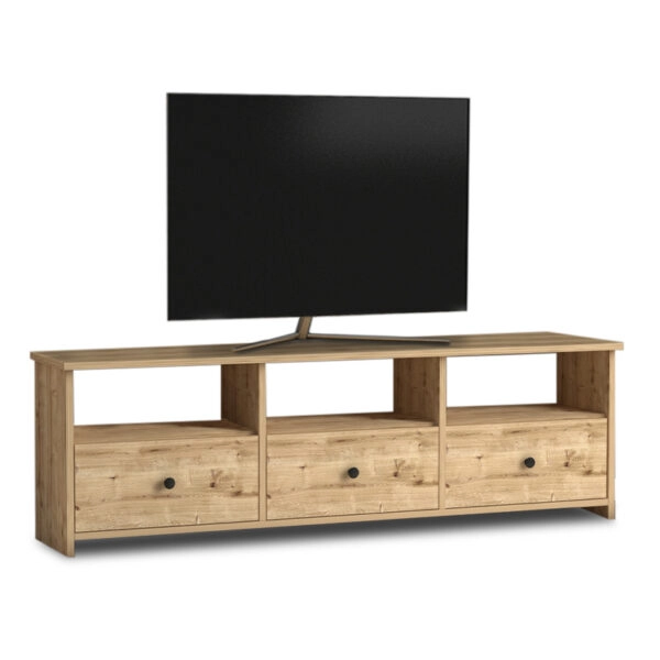 Έπιπλο τηλεόρασης Sole  από μελαμίνη χρώμα oak 150x32x47εκ.